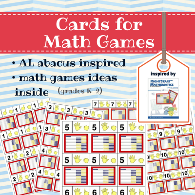 free printable cards for math games k-2