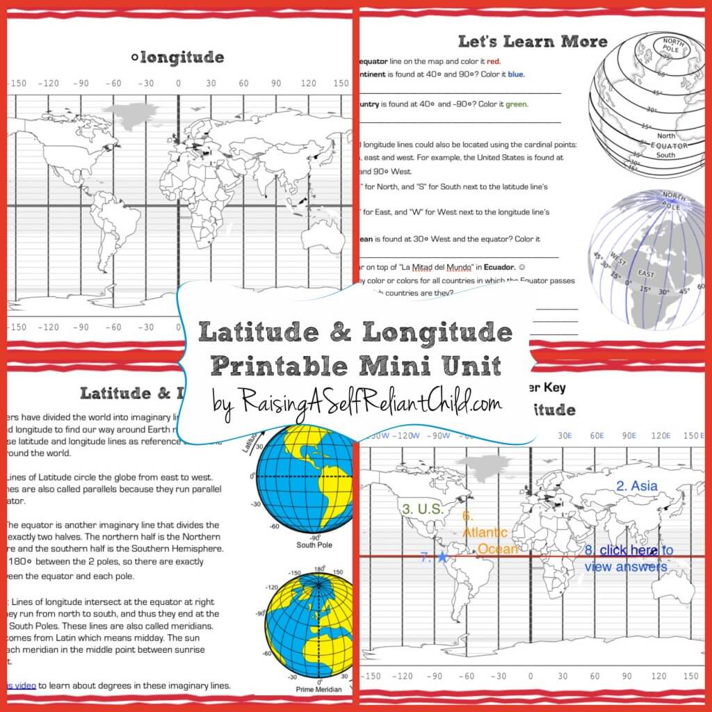 latitude longitude free printable mini unit