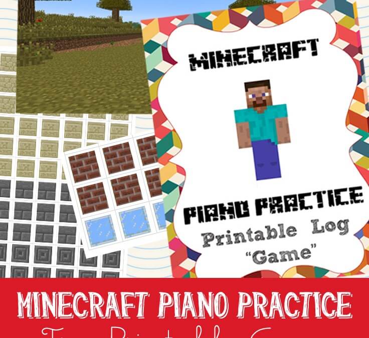 Piano Practice Log Minecraft Game Free Printable