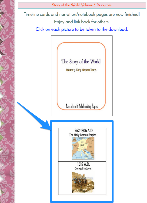 Free Timeline Figures Homeschool Match Story of the World