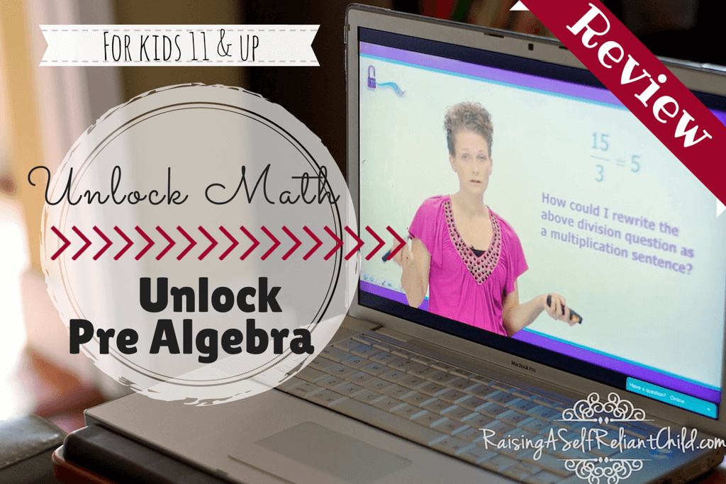 unlock math homeschool pre algebra review