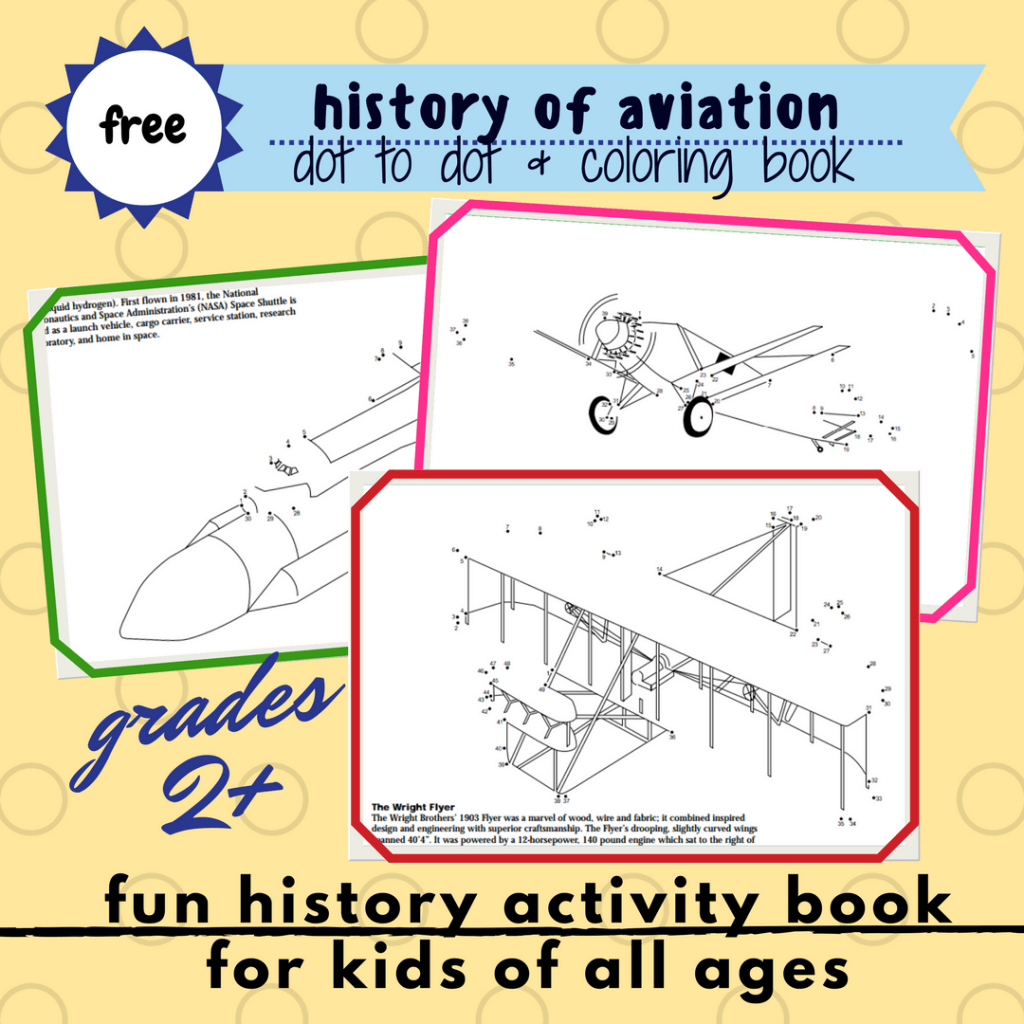 free printable aircraft in history coloring book