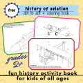 free printable history of aviation coloring book
